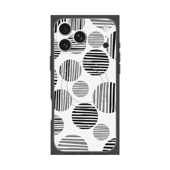 Premium Square Case with MagSafe［ Nordic Dot - Black ］