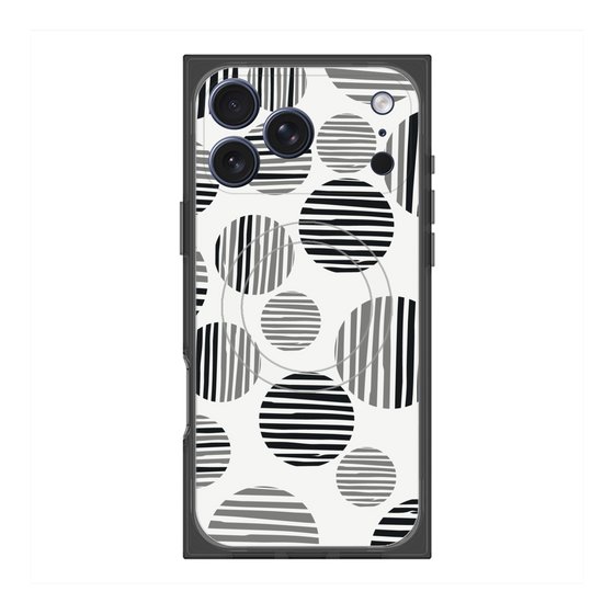 Premium Square Case with MagSafe［ Nordic Dot - Black ］