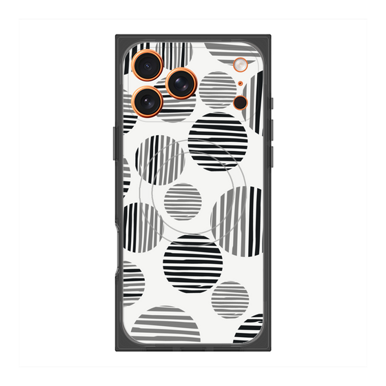 Premium Square Case with MagSafe［ Nordic Dot - Black ］