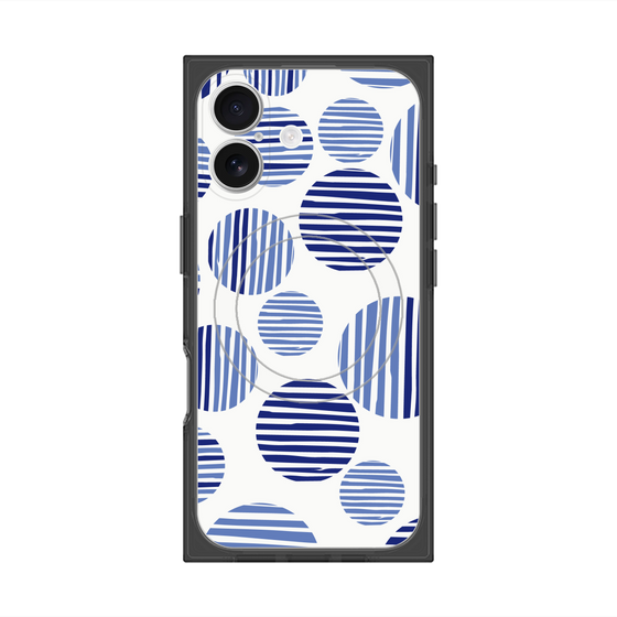 Premium Square Case with MagSafe［ Nordic Dot - Blue ］