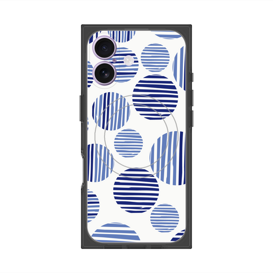 Premium Square Case with MagSafe［ Nordic Dot - Blue ］