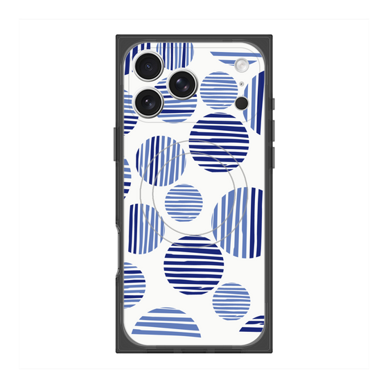 Premium Square Case with MagSafe［ Nordic Dot - Blue ］