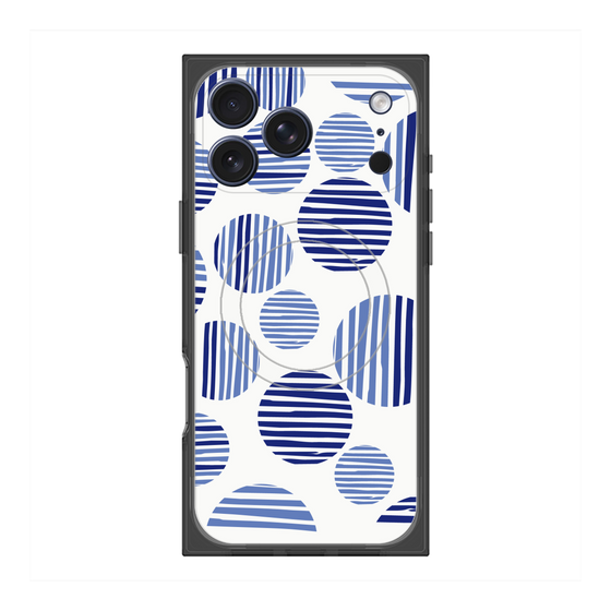 Premium Square Case with MagSafe［ Nordic Dot - Blue ］