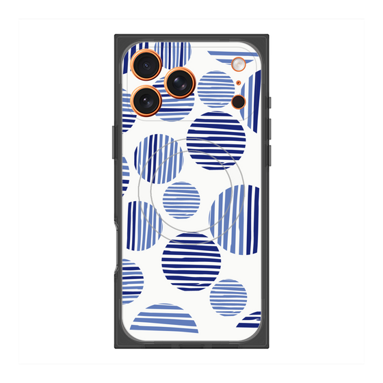 Premium Square Case with MagSafe［ Nordic Dot - Blue ］