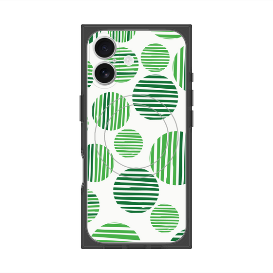 Premium Square Case with MagSafe［ Nordic Dot - Green ］