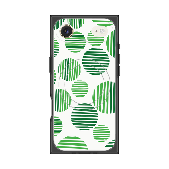 Premium Square Case with MagSafe［ Nordic Dot - Green ］