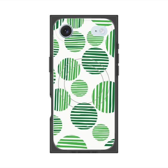 Premium Square Case with MagSafe［ Nordic Dot - Green ］