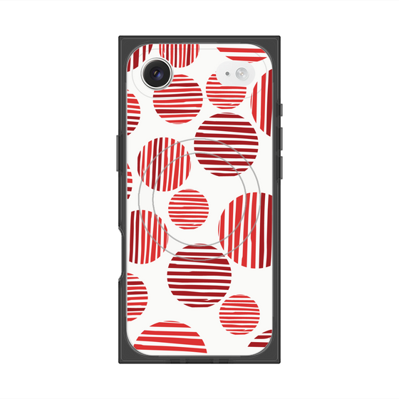 Premium Square Case with MagSafe［ Nordic Dot - Red ］