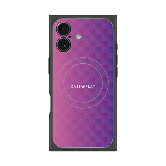 Premium Square Case with MagSafe［ CASEPLAY Check - Purple ］