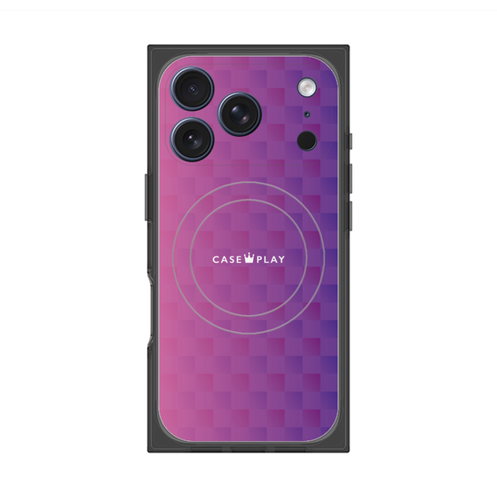 Premium Square Case with MagSafe［ CASEPLAY Check - Purple ］