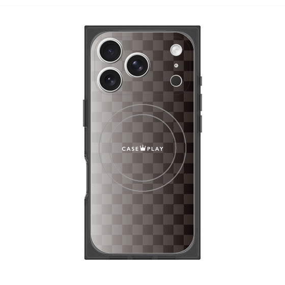 Premium Square Case with MagSafe［ CASEPLAY Check - Black ］