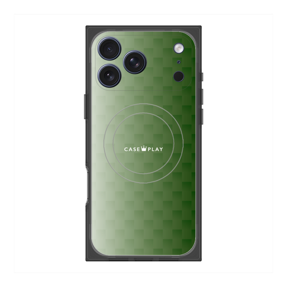 Premium Square Case with MagSafe［ CASEPLAY Check - Green ］