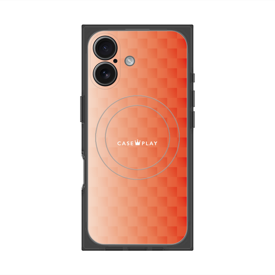 Premium Square Case with MagSafe［ CASEPLAY Check - Orange ］
