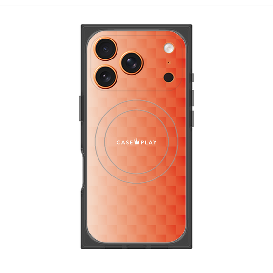 Premium Square Case with MagSafe［ CASEPLAY Check - Orange ］