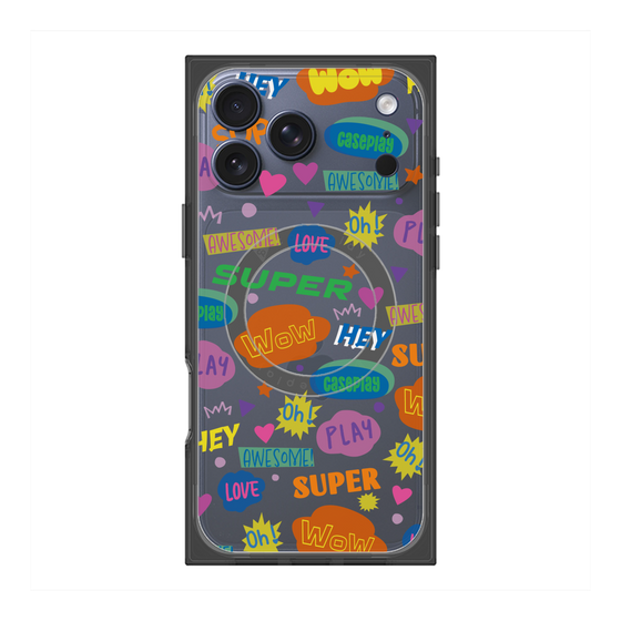 Premium Square Case with MagSafe［ Original - Colorful Moji ］