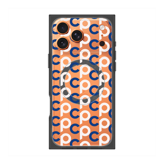 Premium Square Case with MagSafe［ Original - CASEPLAY Initial All-over Pattern - Navy ］