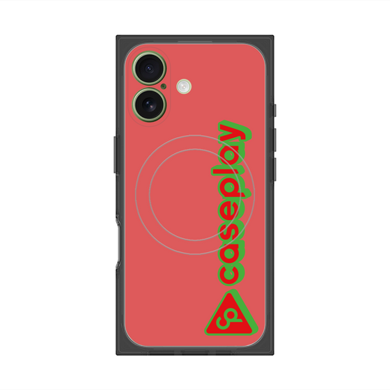 Premium Square Case with MagSafe［ Original - CASEPLAY Logotype - Red ］