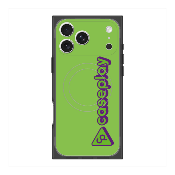 Premium Square Case with MagSafe［ Original - CASEPLAY Logotype - Green ］