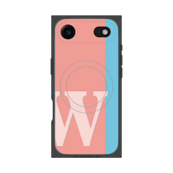 Premium Square Case with MagSafe［ Original - initial color line - W pink ］