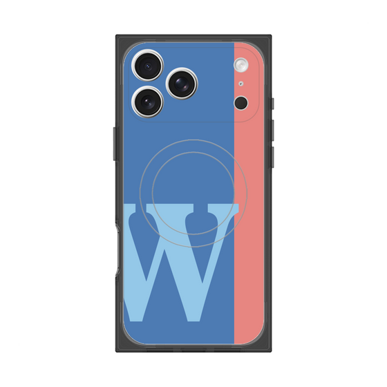 Premium Square Case with MagSafe［ Original - initial color line - W blue ］