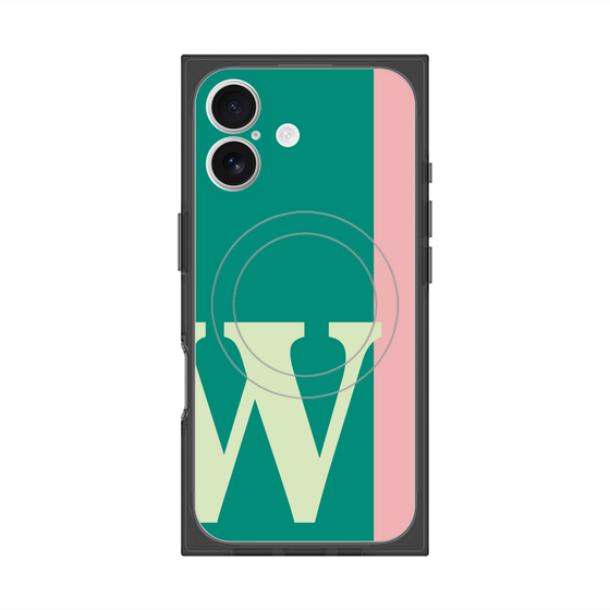 Premium Square Case with MagSafe［ Original - initial color line - W green ］