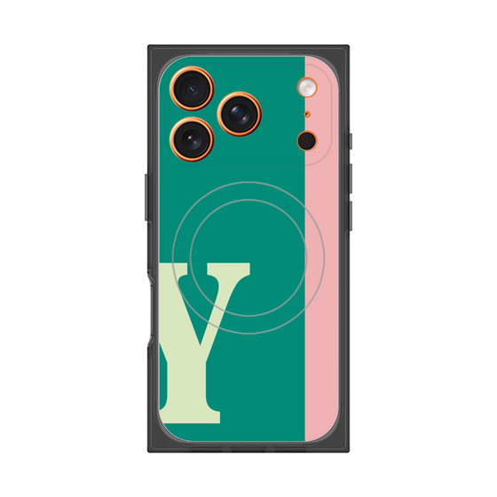 Premium Square Case with MagSafe［ Original - initial color line - Y green ］