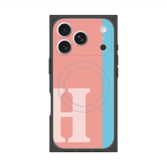 Premium Square Case with MagSafe［ Original - initial color line - H pink ］