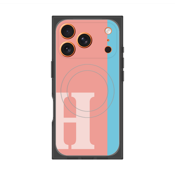 Premium Square Case with MagSafe［ Original - initial color line - H pink ］