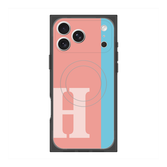 Premium Square Case with MagSafe［ Original - initial color line - H pink ］