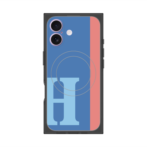 Premium Square Case with MagSafe［ Original - initial color line - H blue ］