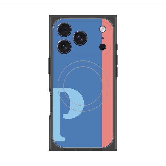 Premium Square Case with MagSafe［ Original - initial color line - P blue ］