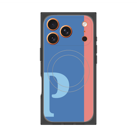 Premium Square Case with MagSafe［ Original - initial color line - P blue ］