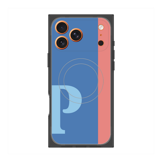 Premium Square Case with MagSafe［ Original - initial color line - P blue ］