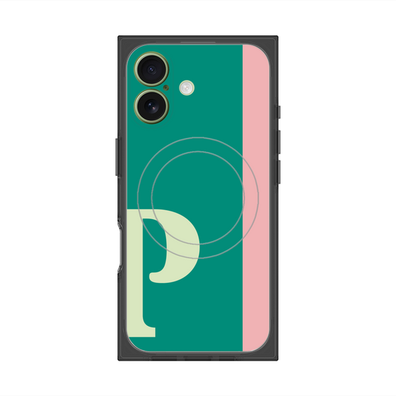 Premium Square Case with MagSafe［ Original - initial color line - P green ］