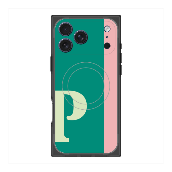 Premium Square Case with MagSafe［ Original - initial color line - P green ］