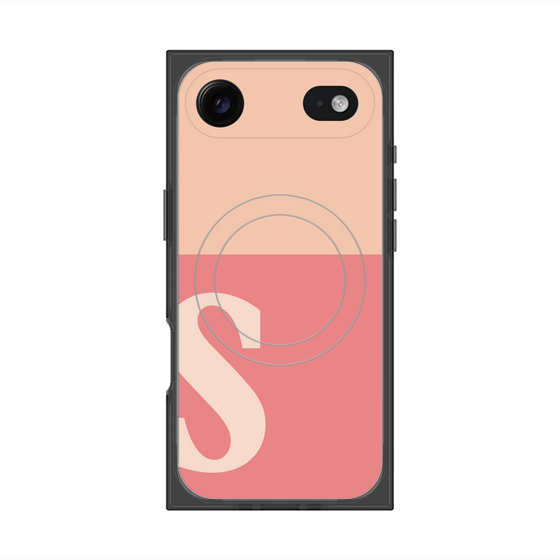 Premium Square Case with MagSafe［ Original - initial two tone - S pink ］
