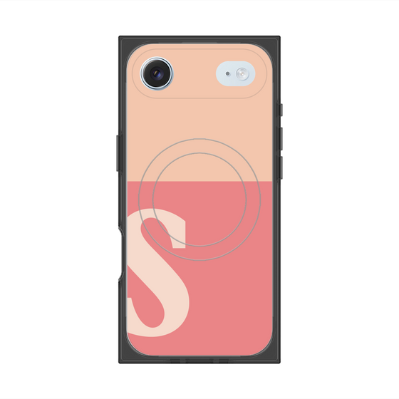 Premium Square Case with MagSafe［ Original - initial two tone - S pink ］
