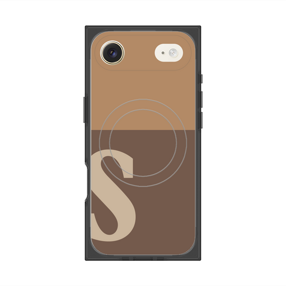 Premium Square Case with MagSafe［ Original - initial two tone - S brown ］