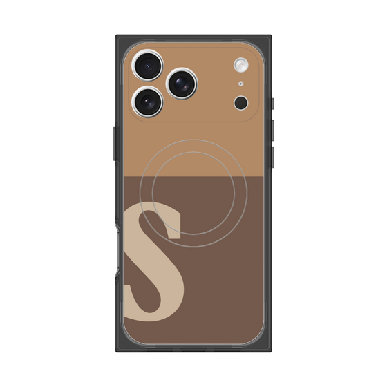 Premium Square Case with MagSafe［ Original - initial two tone - S brown ］
