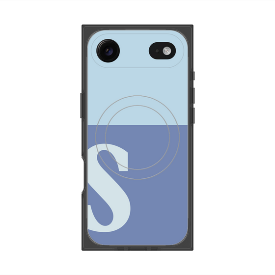 Premium Square Case with MagSafe［ Original - initial two tone - S blue ］