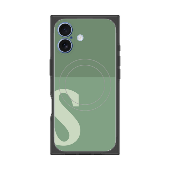 Premium Square Case with MagSafe［ Original - initial two tone - S green ］