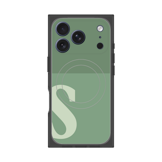 Premium Square Case with MagSafe［ Original - initial two tone - S green ］