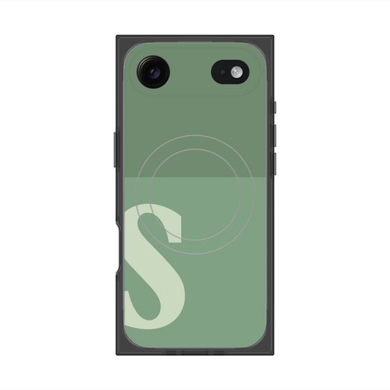 Premium Square Case with MagSafe［ Original - initial two tone - S green ］