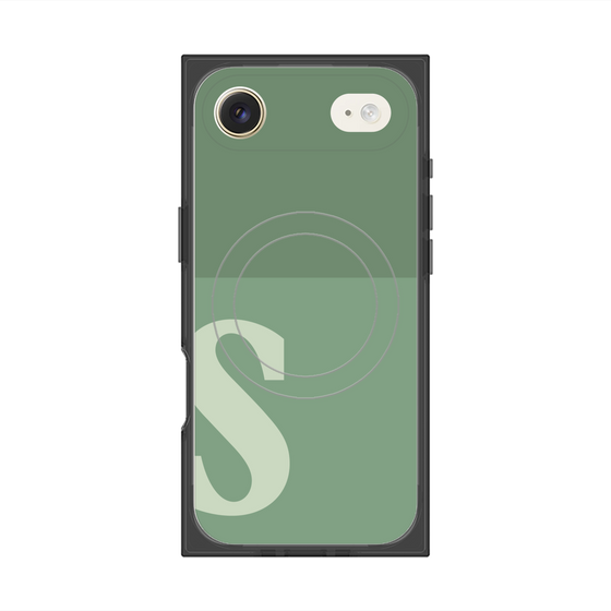 Premium Square Case with MagSafe［ Original - initial two tone - S green ］