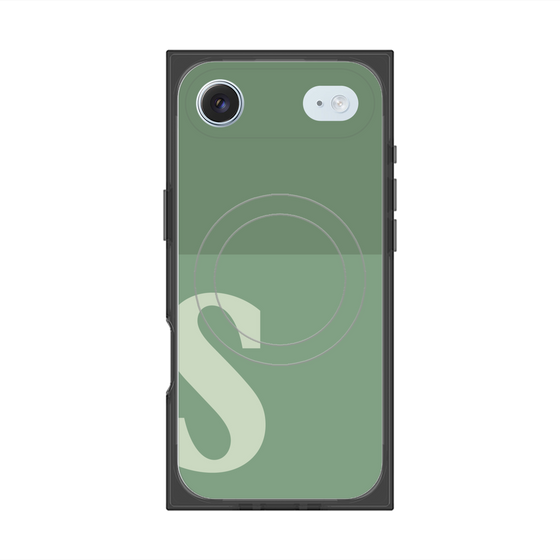 Premium Square Case with MagSafe［ Original - initial two tone - S green ］
