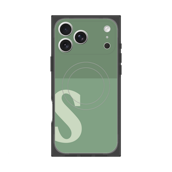 Premium Square Case with MagSafe［ Original - initial two tone - S green ］