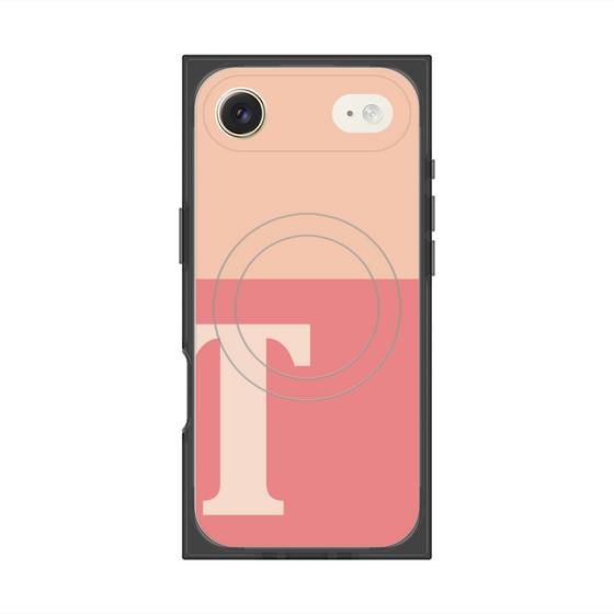 Premium Square Case with MagSafe［ Original - initial two tone - T pink ］