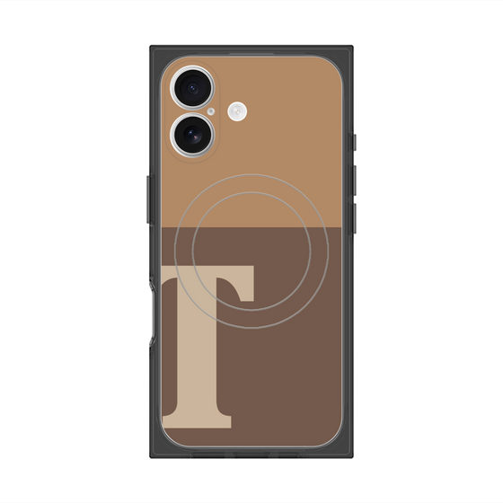 Premium Square Case with MagSafe［ Original - initial two tone - T brown ］