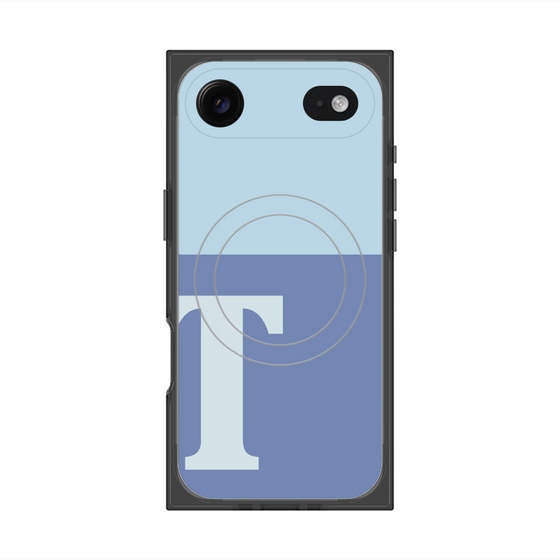 Premium Square Case with MagSafe［ Original - initial two tone - T blue ］