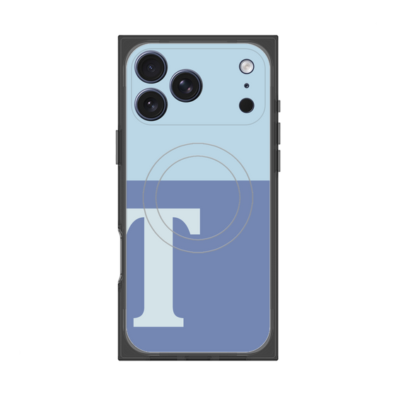 Premium Square Case with MagSafe［ Original - initial two tone - T blue ］